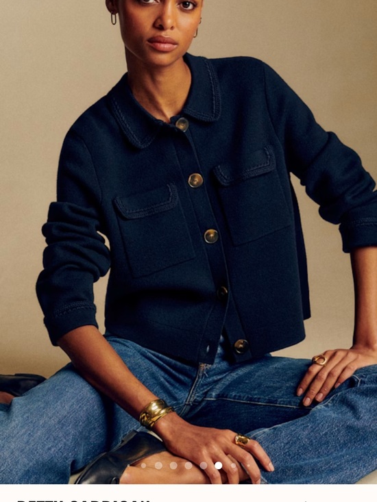 Sezane Sweaters - Sezane Betty Cardigan - Navy